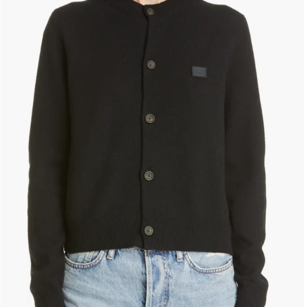 Acne Studios Keva Face Patch Wool Cardigan